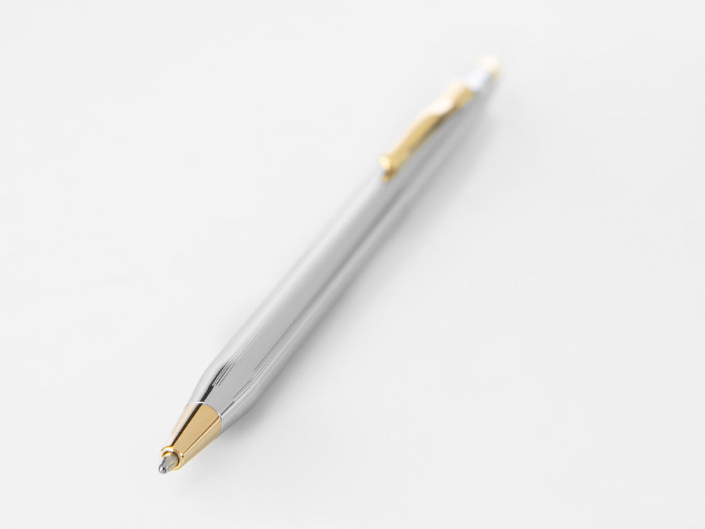 Stylo bille Cross Classic Century Medalist, Chrome, Argent, Poli, Cannelé, 3302