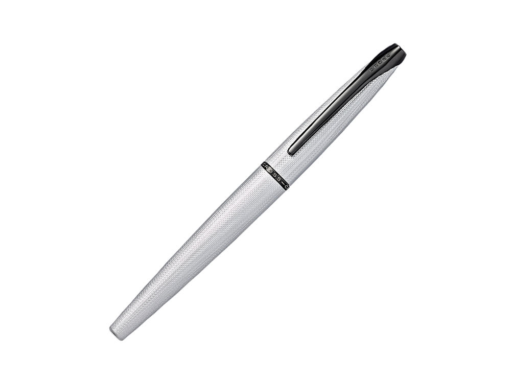 Stylo Plume Cross ATX, PVD Chrome, Argent, Ornements PVD Noir, 886-43