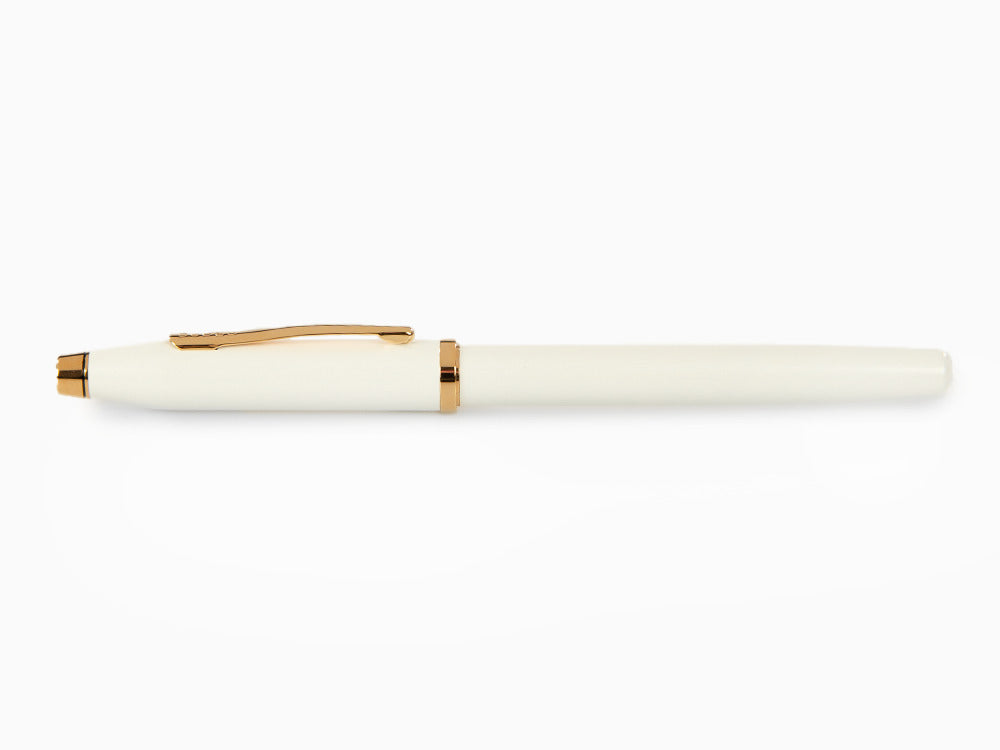 Stylo Plume Cross Century II, Laque perle blanche, Or Rosé, AT0086-113