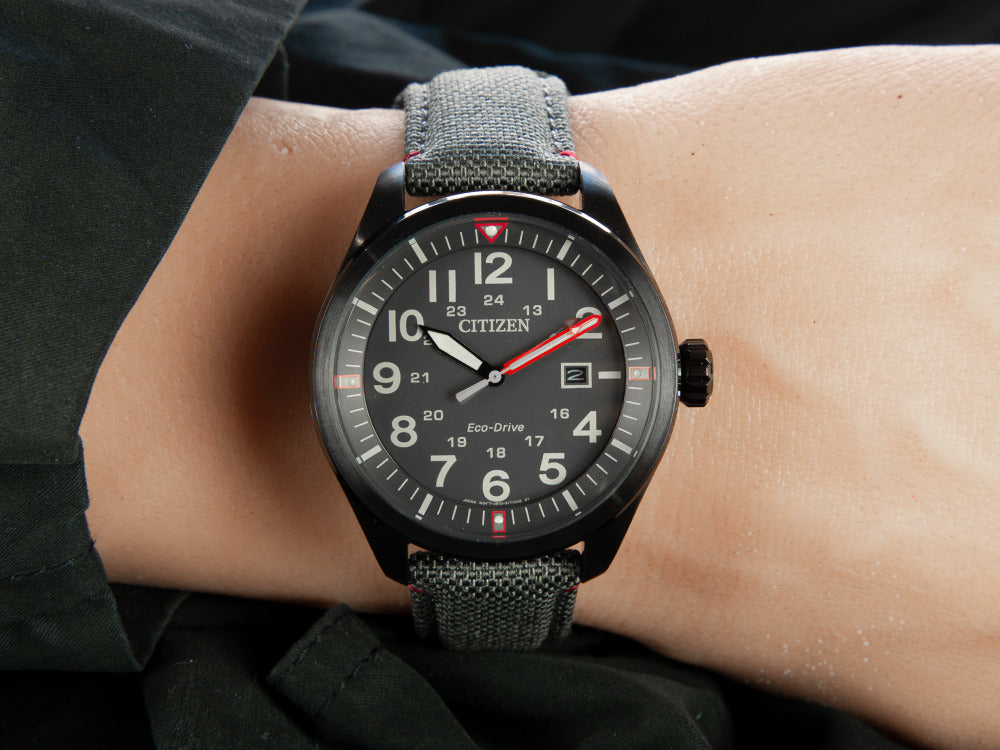 Montre à Quartz Citizen OF, Eco Drive J810, 42.6 mm, Nylon, 10 atm, AW5005-39H