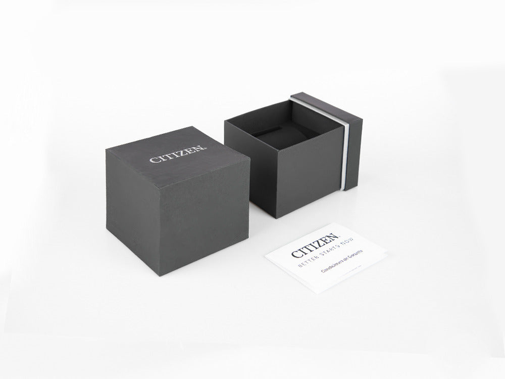 Montre à Quartz Citizen OF, Eco Drive, 42 mm, Bracelet en cuir, BM8476-23E