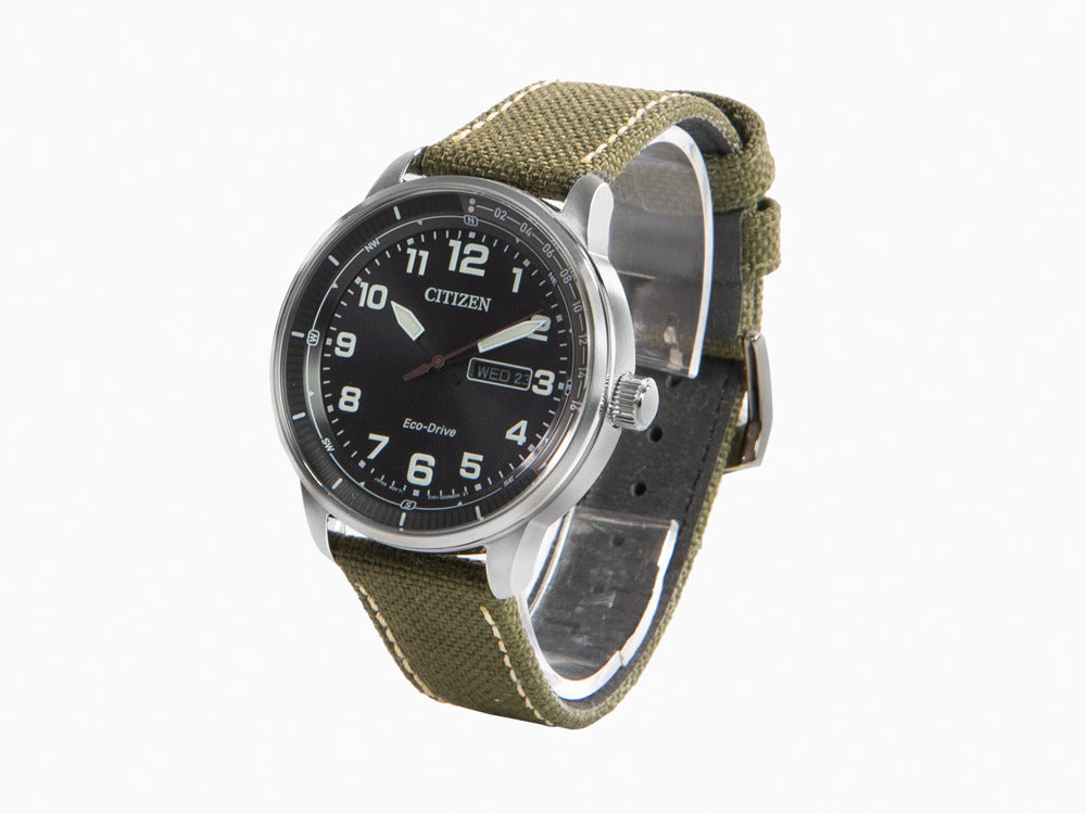 Montre à Quartz Citizen OF, Noir, 42 mm, Nylon, 10 atm, BM8590-10E