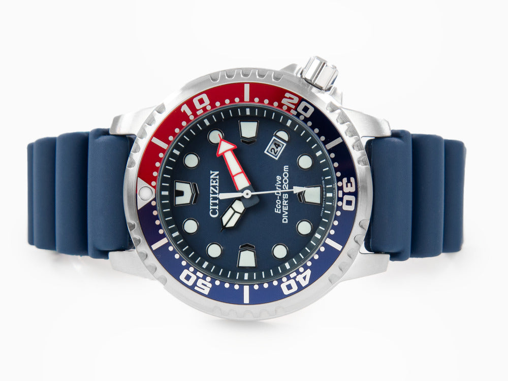 Montre à Quartz Citizen Promaster, 44 mm, Bleu, 20 atm, BN0168-06L