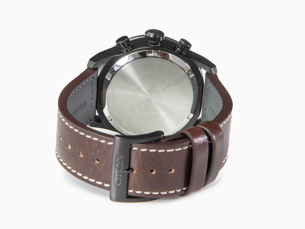 Montre à Quartz Citizen OF, Eco Drive B620, 45 mm, Bracelet en cuir, CA4215-04W