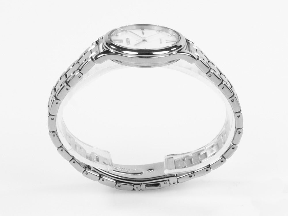Montre à Quartz Citizen Lady OF, Eco Drive E031, 32 mm, 5 atm, Blanc, EM0500-73A