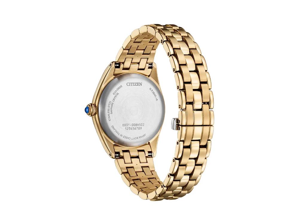 Montre à Quartz Citizen Lady, Eco Drive E031, 33 mm, Marron, EM1143-81Z