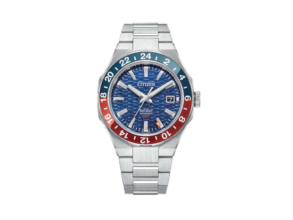 Montre Automatique Citizen Series8 GMT, 9054, 41 mm, Bleu, 10 atm, NB6030-59L