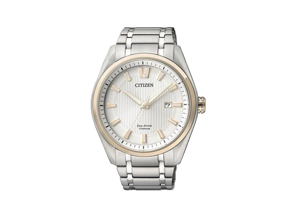Montre à Quartz Citizen Super Titanium, Eco Drive J810, 42 mm, Blanc, AW1244-56A