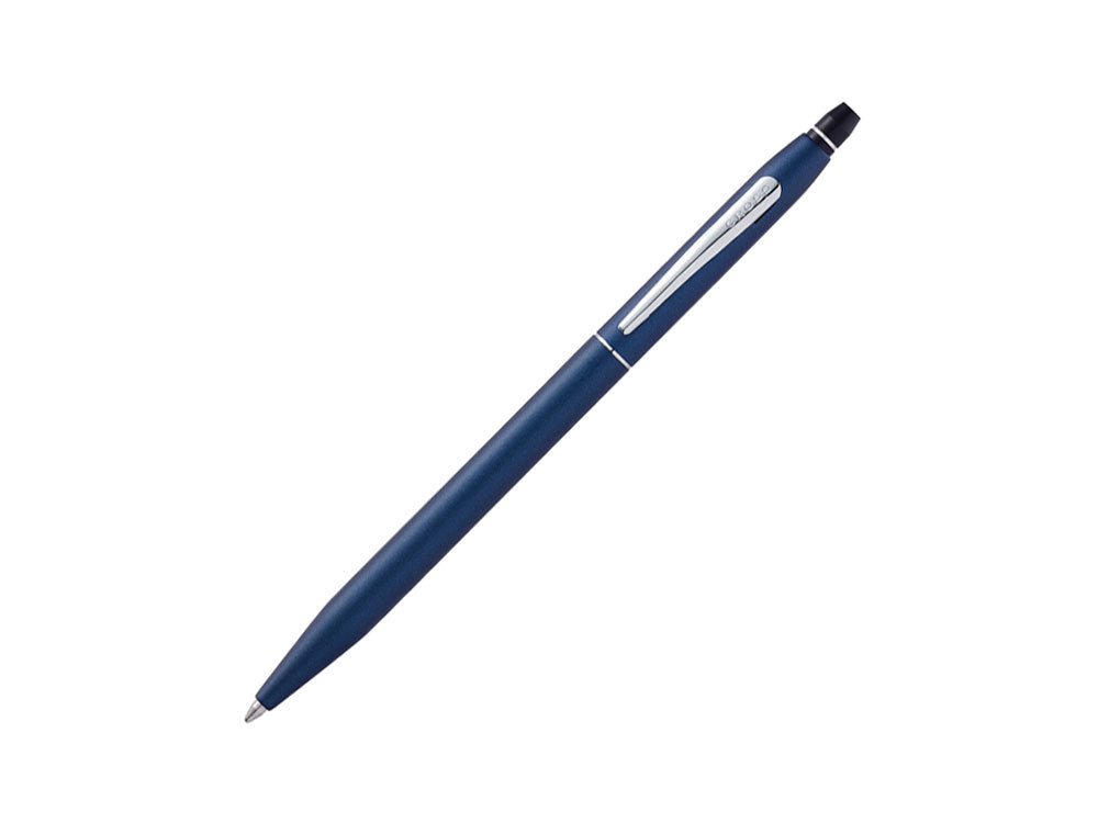 Stylo bille Cross Click, Résine, Bleu, Mat, Chrome, AT0622-121