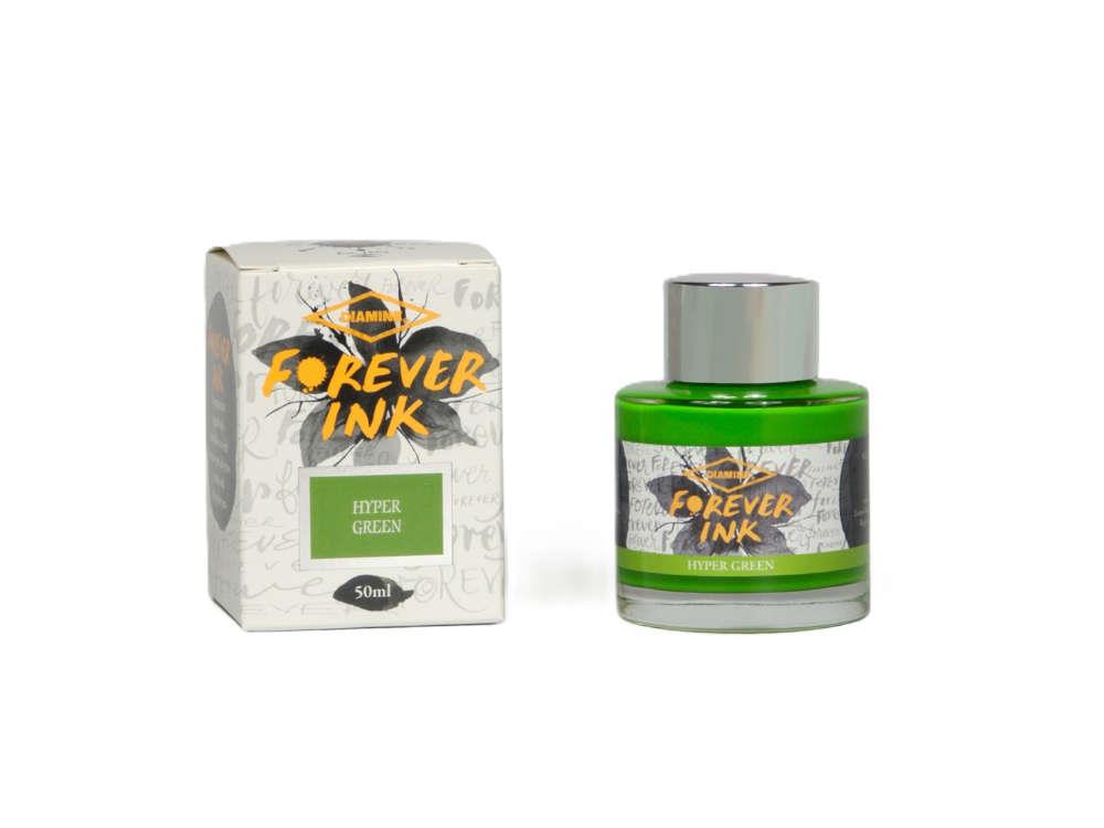 Encrier Diamine Forever Ink Collection- Encre permanente Hyper Green, Vert, 50ml