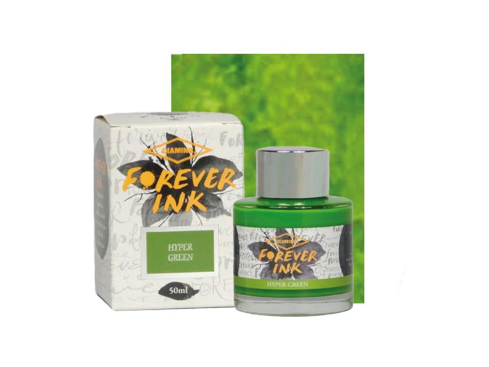 Encrier Diamine Forever Ink Collection- Encre permanente Hyper Green, Vert, 50ml