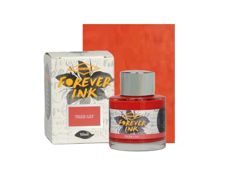 Encrier Diamine Forever Ink Collection- Encre permanente Tiger Lily, 50ml