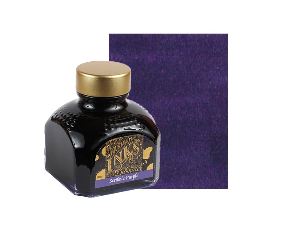 Encrier Diamine Purple, 80ml, Bouteille en verre italien