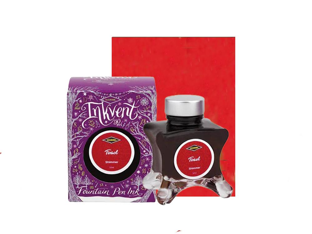 Encrier Diamine Tinsel Ink Vent Purple, 50ml, Shimmer, Rot