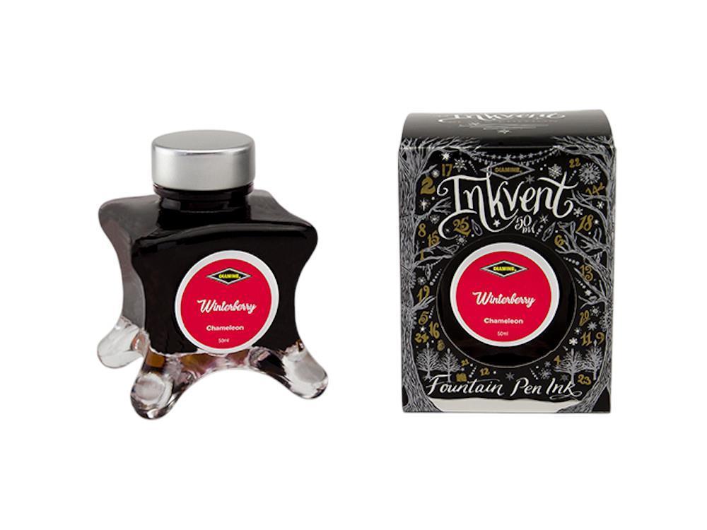 Encrier Diamine Ink Vent Black Chamaelon Winterberry, 50ml, Rouge