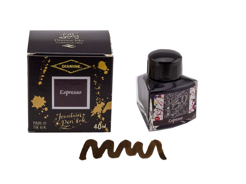 Encrier Diamine, 40ml., Espresso, Verre