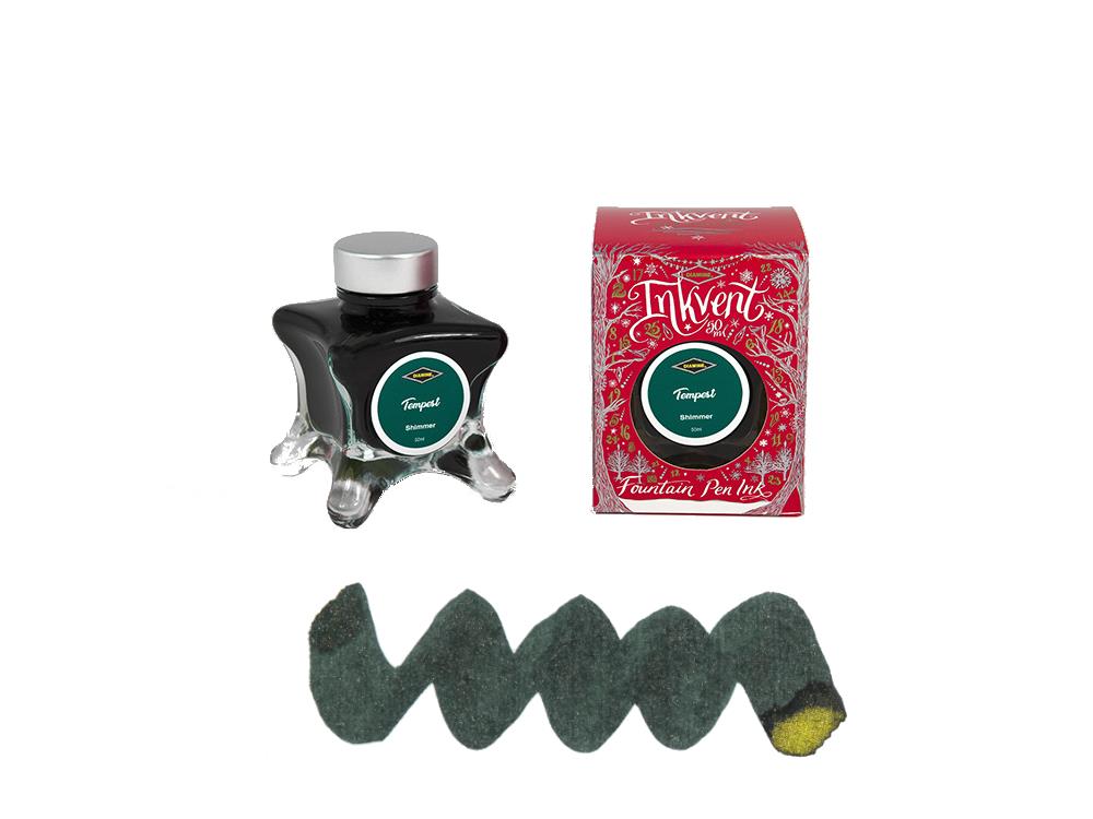 Encrier Diamine Tempest Ink Vent Red, 50ml, Vert, Verre