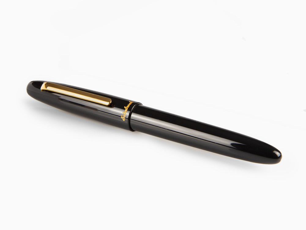 Stylo Plume Esterbrook Estie Ebony, Résine Noire, Plaqué or, E116