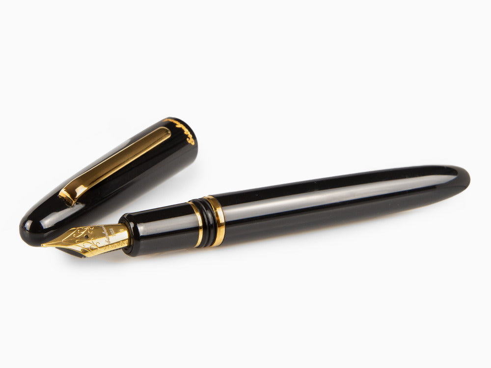 Stylo Plume Esterbrook Estie Ebony, Résine Noire, Plaqué or, E116