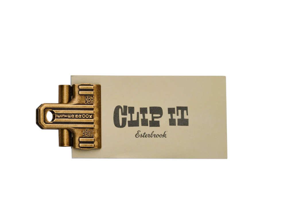 Ensemble de 3 Clips Eclipse Esterbrook Eclipse, Métal, Plaqué or, Doré, ECL-GOLD