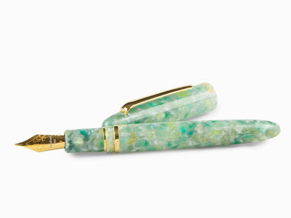 Stylo Plume Esterbrook Estie Sea Glass, Résine, Plaqué or, ESG816