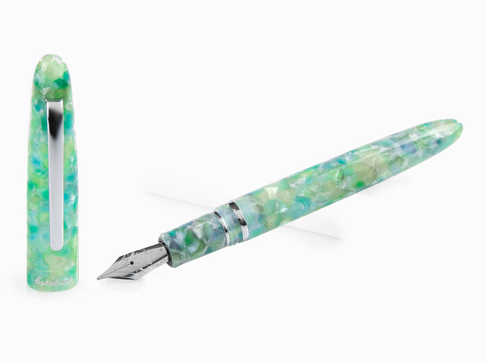 Stylo Plume Esterbrook Estie Sea Glass, Attributs Chromés, ESG836
