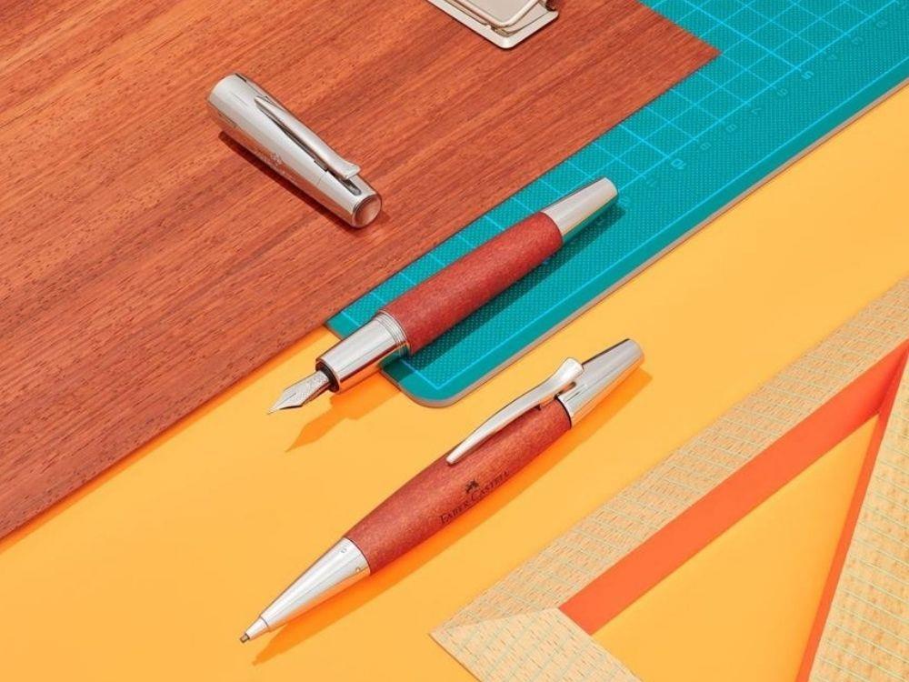 Stylo Plume Faber-Castell E-Motion, Bois, Marron, 148200