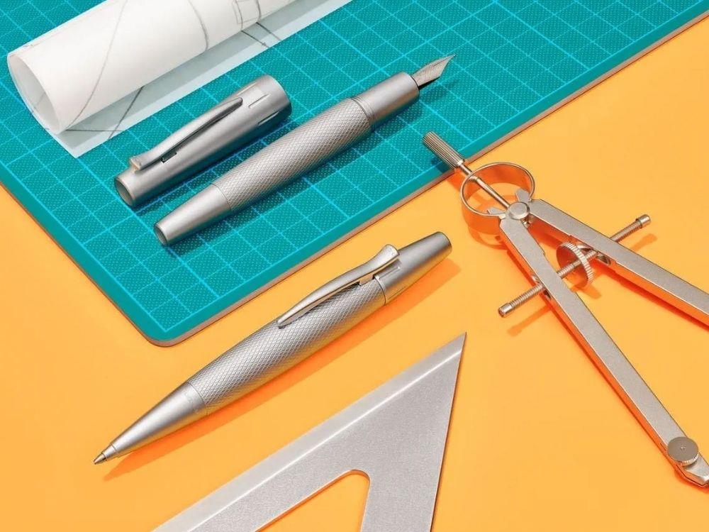 Stylo bille Faber-Castell E-Motion, Métal, Argent, 148676