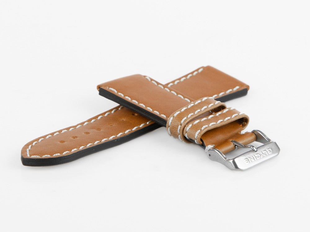 Glycine, Bracelet en cuir, 24mm, Marron, CBIGBR-24