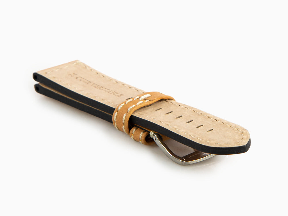 Glycine, Bracelet en cuir, 24mm, Marron, LB7BHH-24