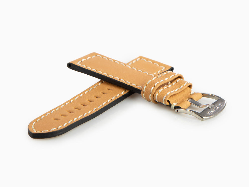 Glycine, Bracelet en cuir, 24mm, Marron, LB7BHH-24