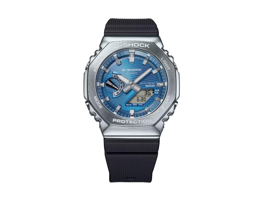 Montre à Quartz G-SHOCK Casio G-Steel, Bleu, 49.3mm × 44.4mm, GBM-2100A-2BER