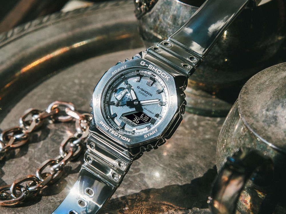 Montre à Quartz G-SHOCK Casio G-Steel, Argent, 49.3mm × 44.4mm, GM-2100YM-8AER