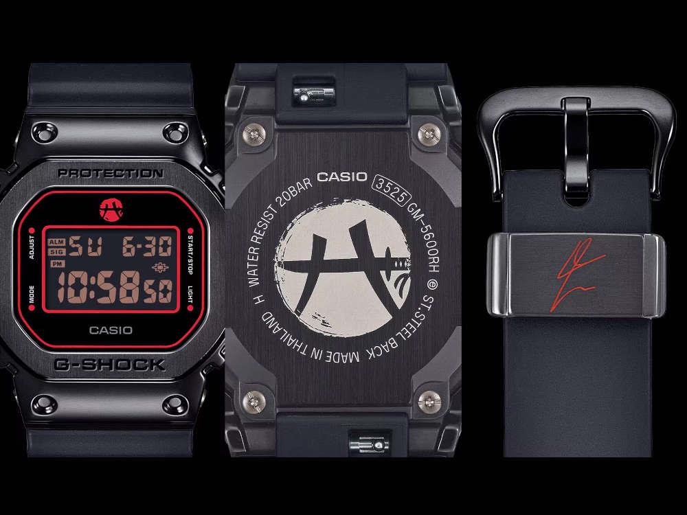 Montre à Quartz G-SHOCK Casio The Origin Black Samurai, 49.6mm, GM-5600RH-1ER