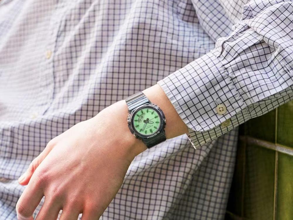 Montre à Quartz G-SHOCK Casio Classic, Résine, Vert, GMA-P2100SR-1AER
