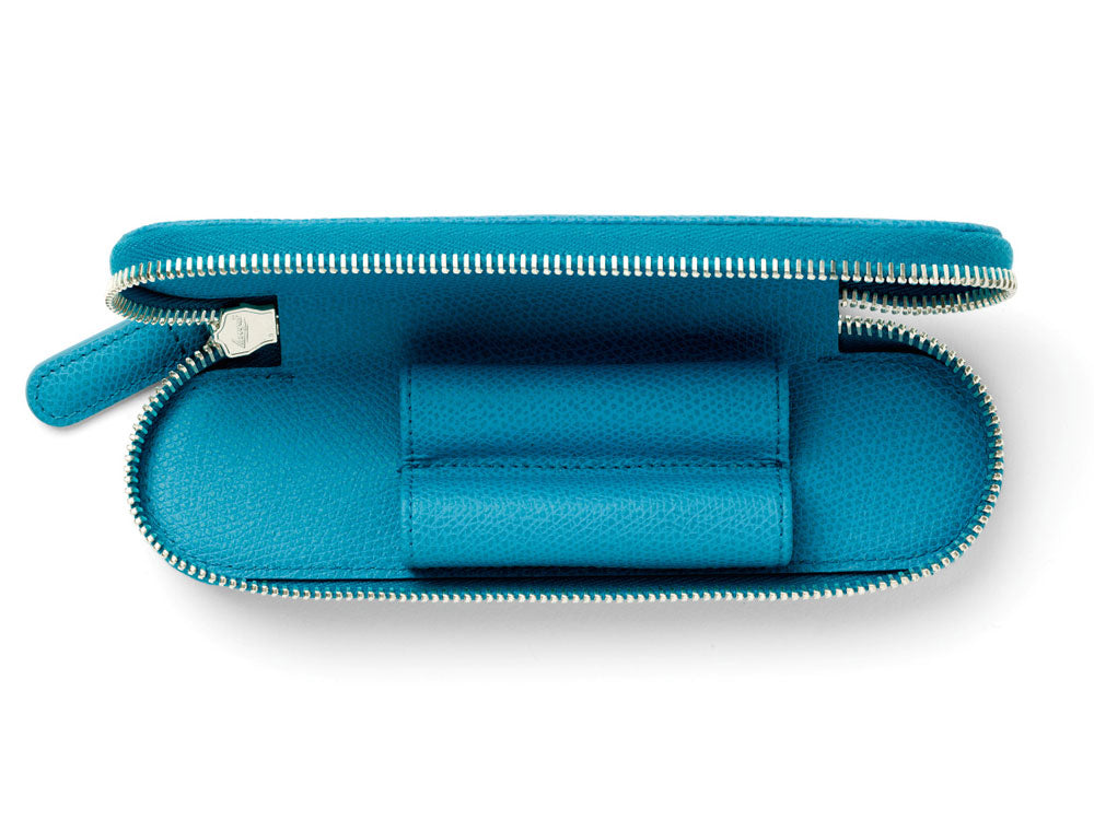 Étui Stylo Graf von Faber-Castell Epsom Accessoires, Fermeture éclair, Bleu
