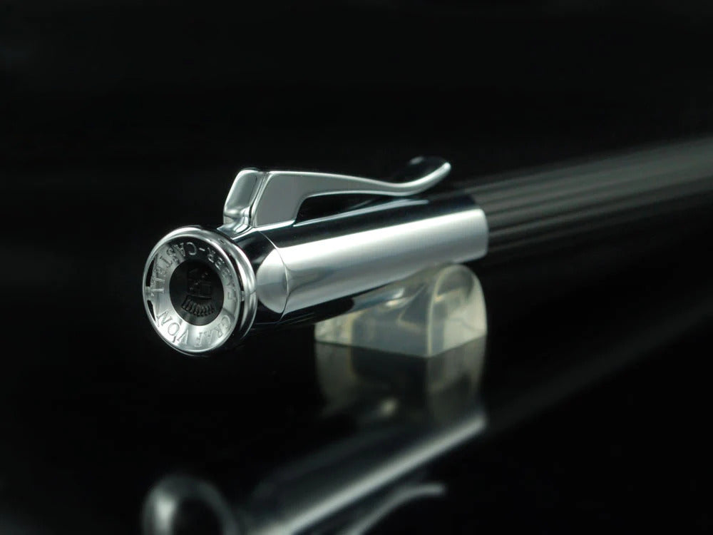 Stylo bille Graf von Faber-Castell Tamitio, Métal, Cannelé, Noir, 141580