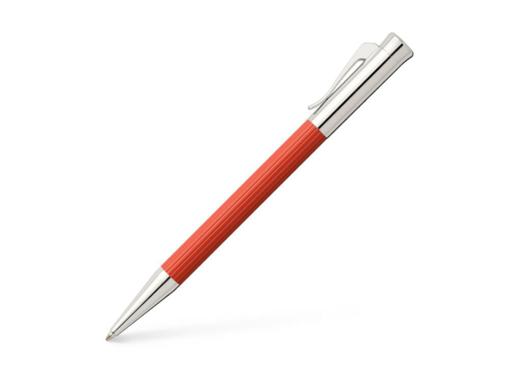 Stylo bille Graf von Faber-Castell Tamitio India Red, Laque, Cannelé, 141586
