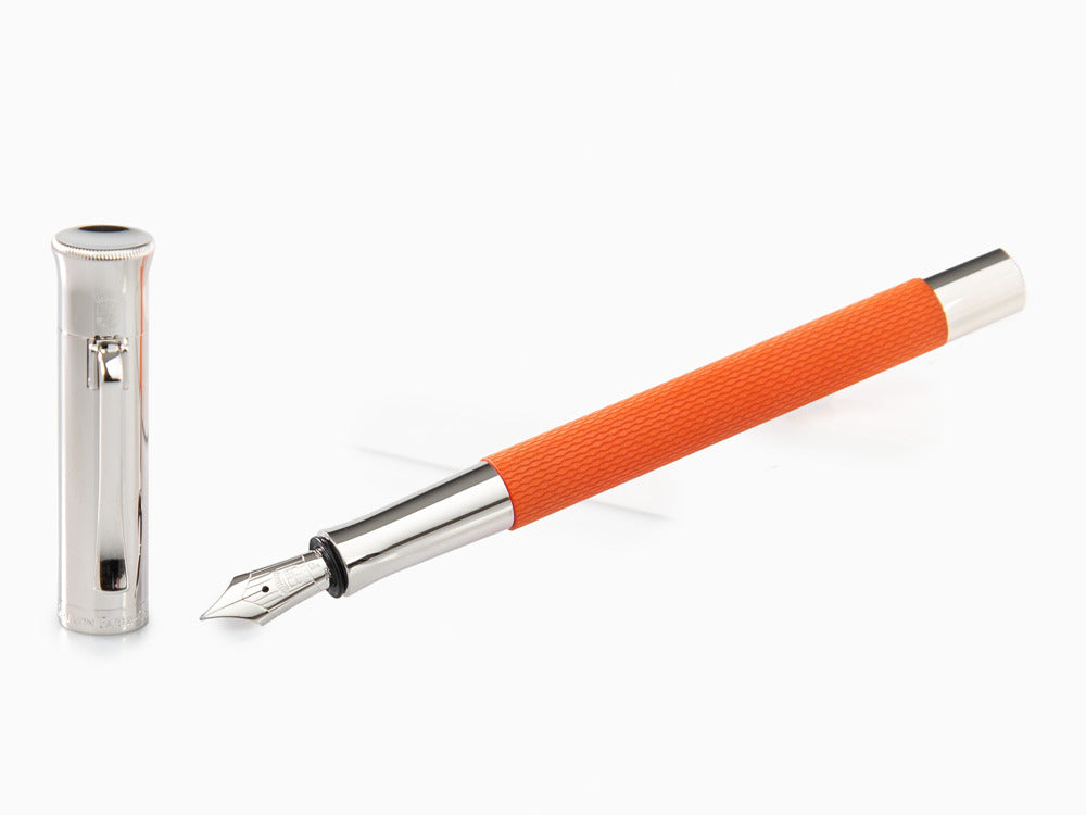 Stylo Plume Graf von Faber-Castell Guilloche, Resine précieuse, Orange