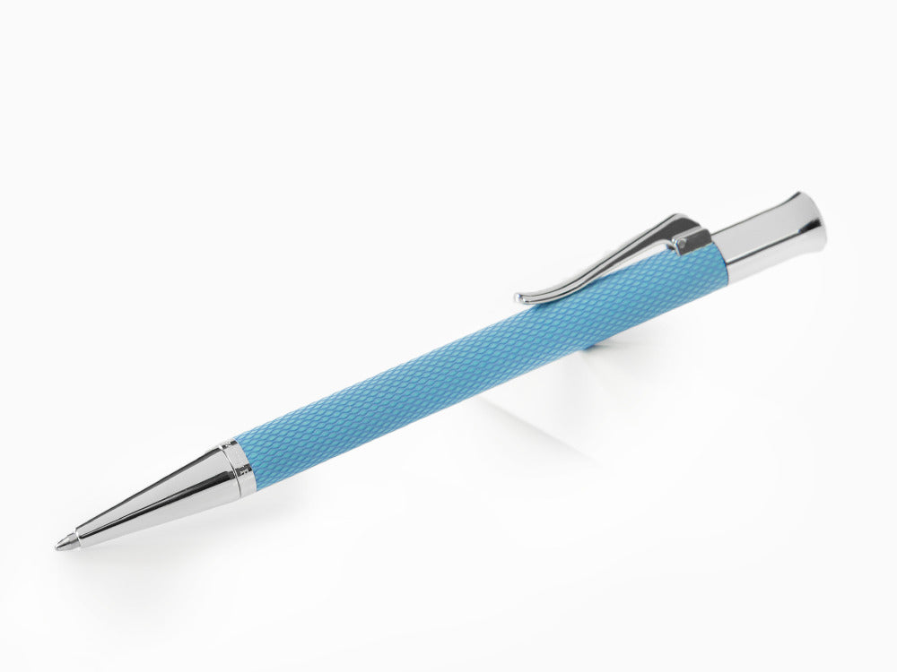 Stylo bille Graf von Faber-Castell Guilloche Gulf Blue, Resine précieuse, 145265