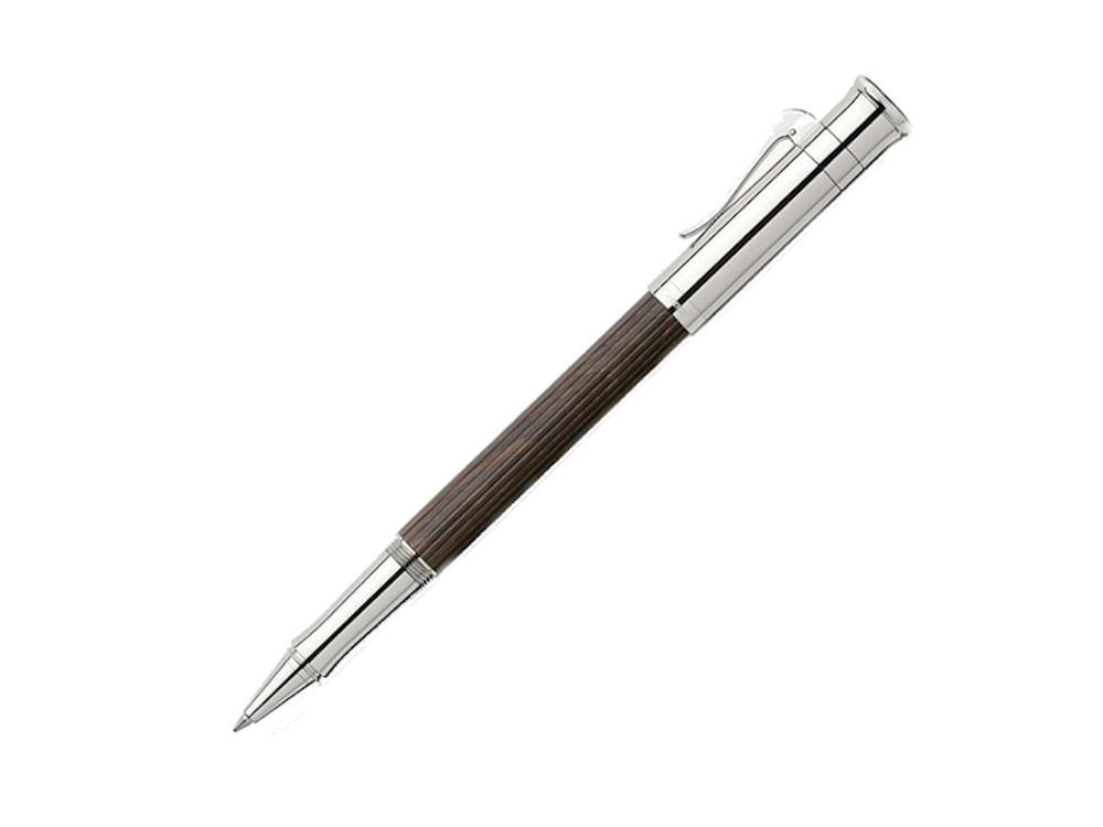 Roller Graf von Faber-Castell Classic, Bois de grenadille, Attributs platine