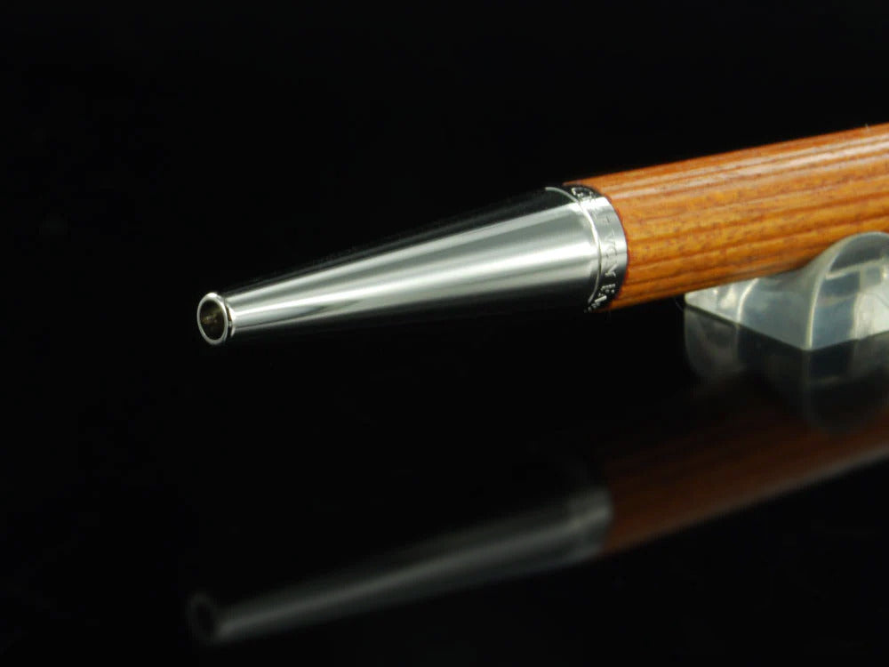Stylo bille Graf von Faber-Castell Classic, Bois de Pernambouc, Argent, 145530