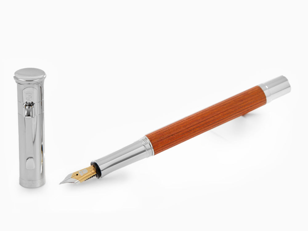 Stylo Plume Graf von Faber-Castell Classic, Bois de Pernambouc, Platine