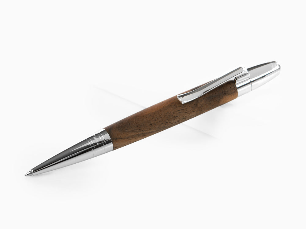 Stylo bille Graf von Faber-Castell Magnum, Bois du Caucase, Platine, 146387