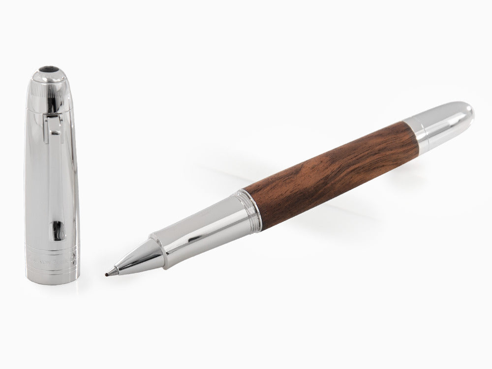 Roller Graf von Faber-Castell Magnum, Bois de noyer du Caucase, Platine, 146388