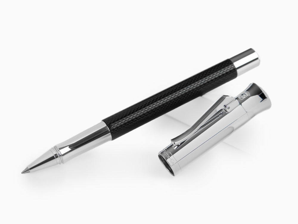 Roller Graf von Faber-Castell Guilloche, Resine précieuse, Noir, 146510
