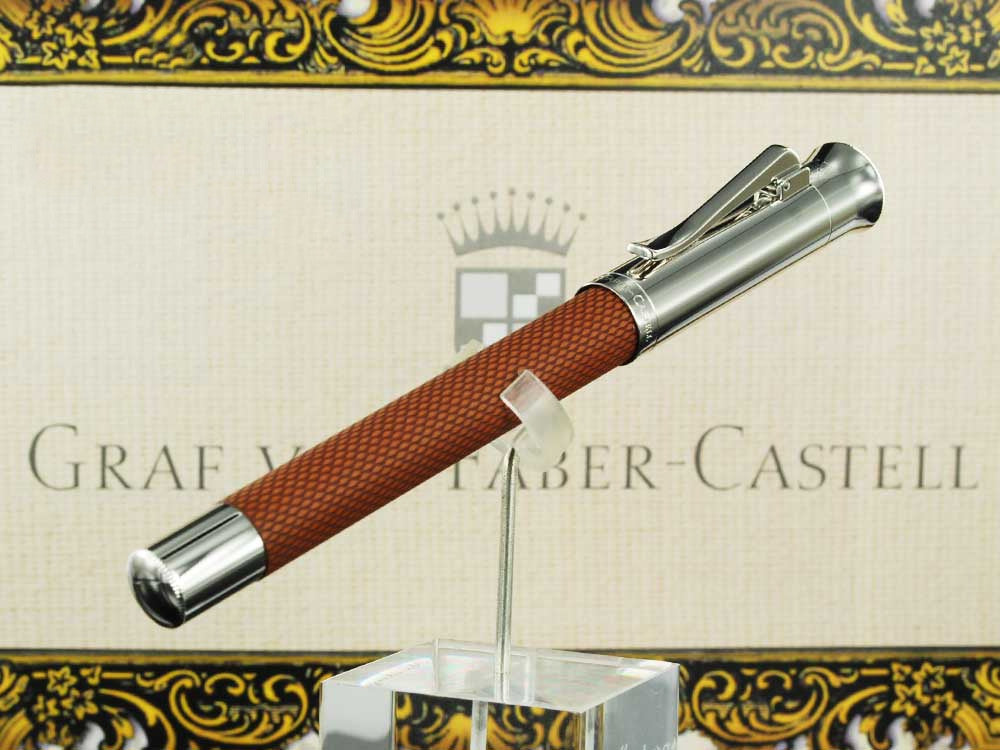 Roller Graf von Faber-Castell Guilloche, Resine précieuse, Cognac, 146515