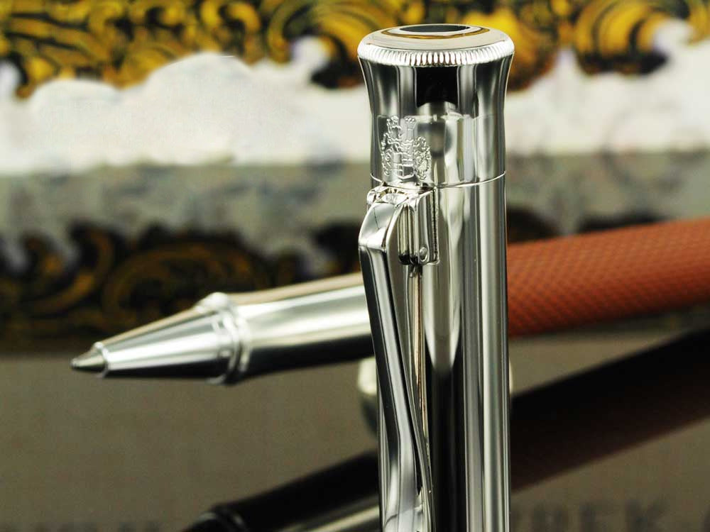 Roller Graf von Faber-Castell Guilloche, Resine précieuse, Cognac, 146515