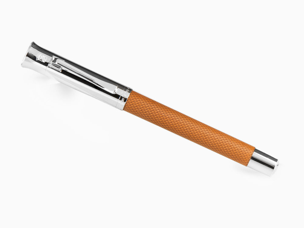 Stylo Plume Graf von Faber-Castell Guilloche, Resine précieuse, Cognac
