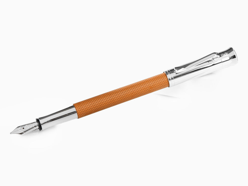 Stylo Plume Graf von Faber-Castell Guilloche, Resine précieuse, Cognac